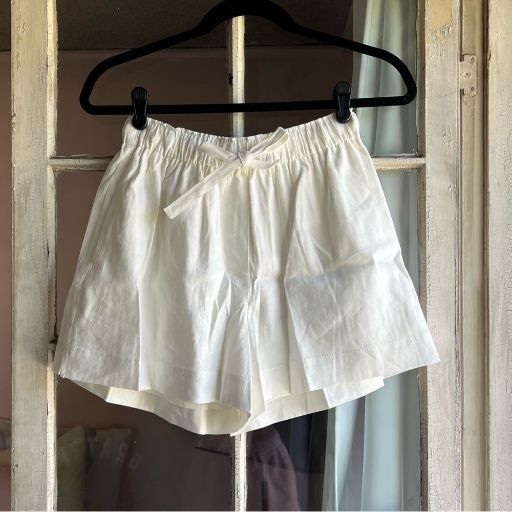 NWT Rebecca Taylor Linen Pajama Shorts Full Moon XS
